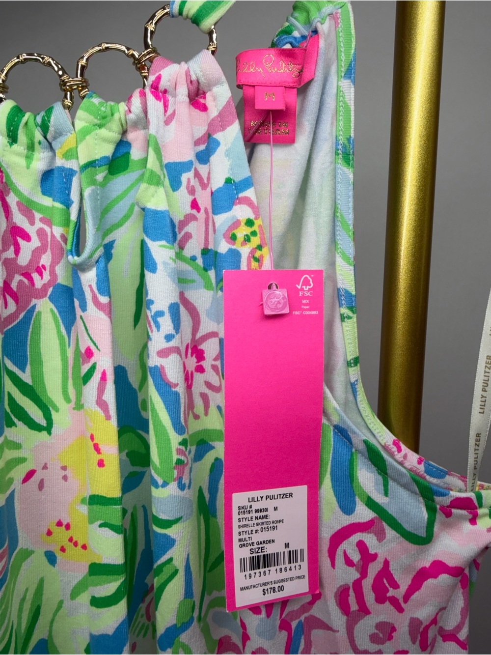 Lilly Pulitzer Shirelle Skirted Knit Romper
Multi Grove Garden Floral Medium NWT - Picture 6 of 8